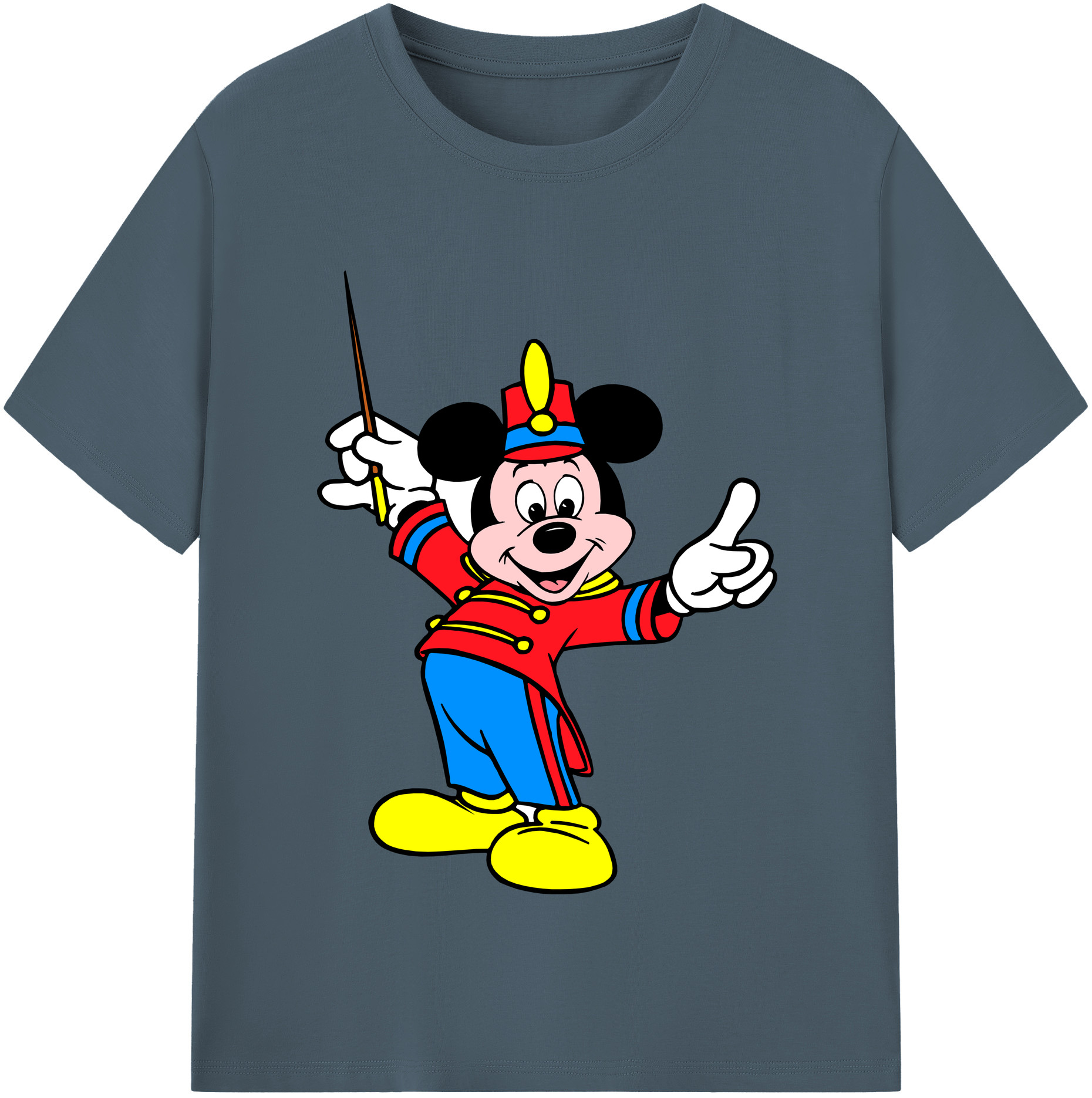 （画像用） ミッキーマウス Mickey Mouse 綿100％半袖Tシャツ（フロントプリント）